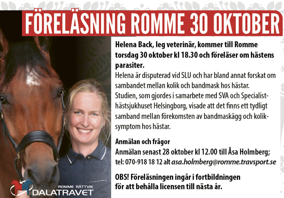 Föreläsning Romme 30 okt
