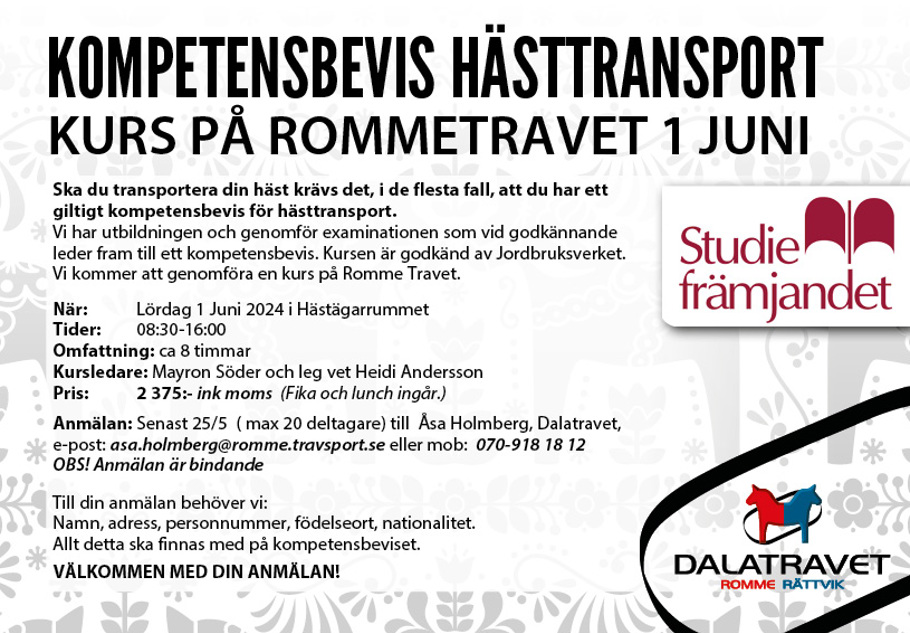 kompetensbevis Romme 1 juni